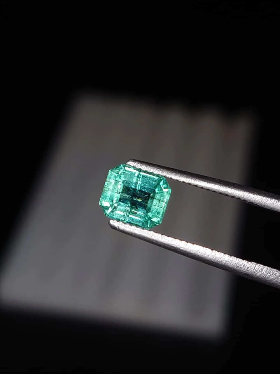0.8ct Octagon Faceted Panjsher Emerald from Afghanistan — view 2